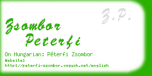 zsombor peterfi business card